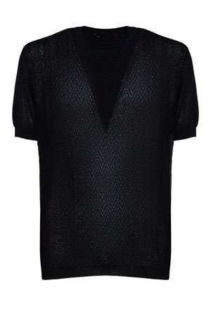 T-shirt in cotone pettinato nero LOW BRAND | LM26014D001